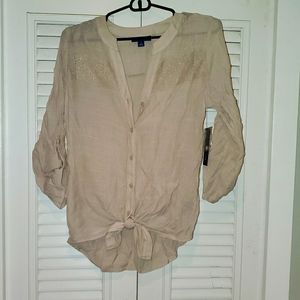 Front-Tie Blouse